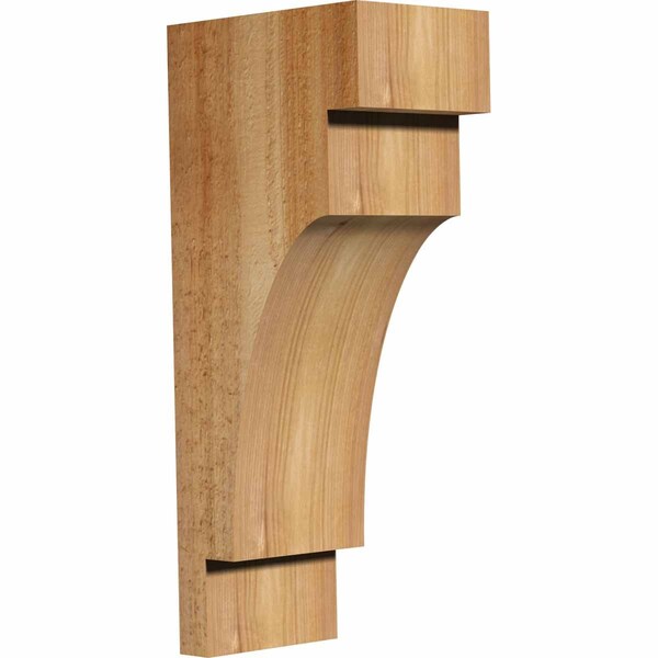 Ekena Millwork Mediterranean Rough Sawn Corbel, Western Red Cedar, 4"W x 6"D x 14"H COR04X06X14MED00RWR - main